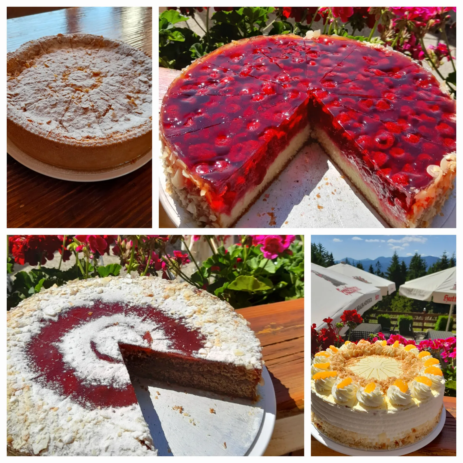 Hausgemachte Torten und Kuchen aus der eigenen Backstube des Kolmsteiner Hofs
