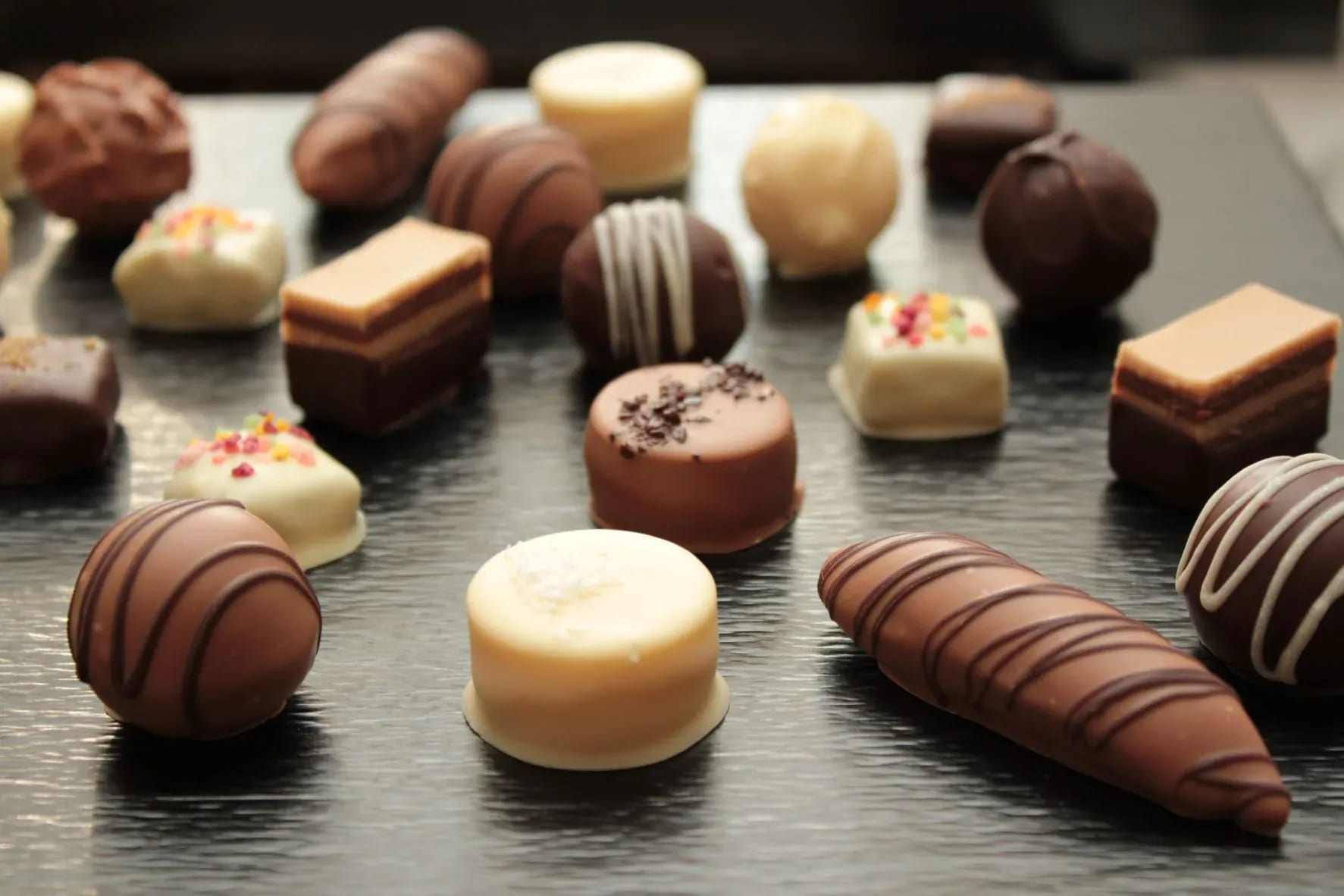 Pralinensortiment aus eigener Herstellung